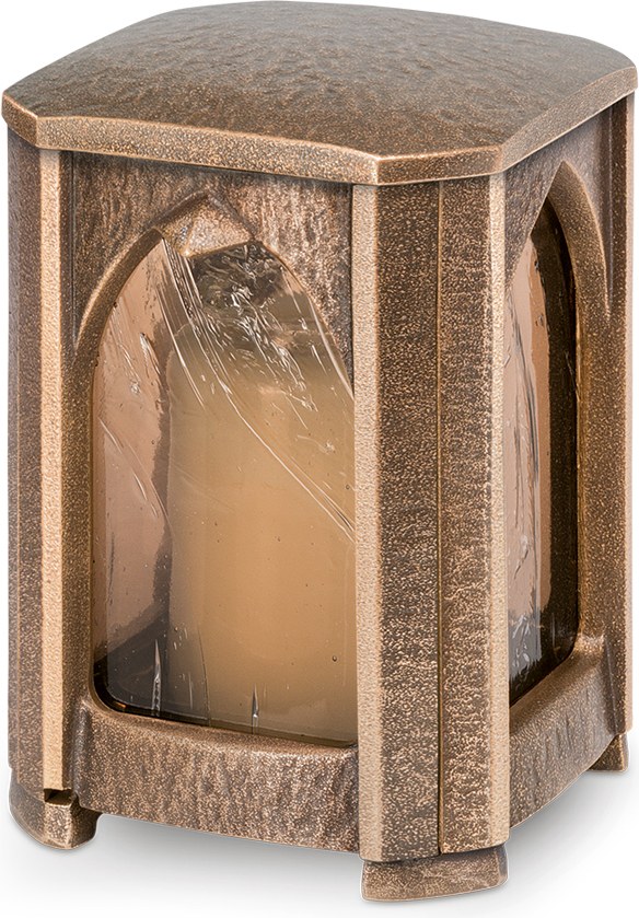 Náhrobní lampáš z bronzu, 17–25 cm