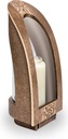 Grablaterne aus Bronze, 27–30 cm, mit Patina