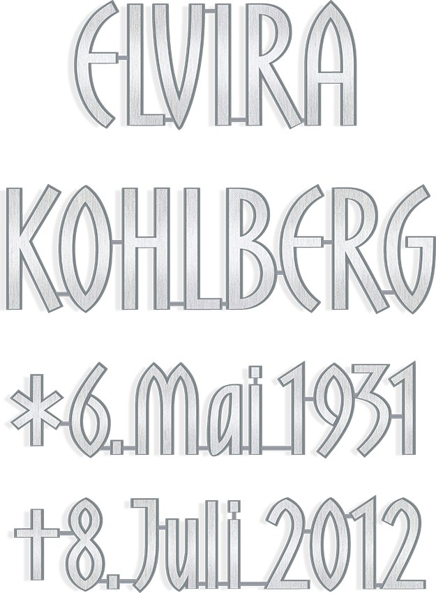 Inschriftplatte Finestra aus Bronze und Edelstahl