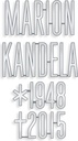 Náhrobní nápis Kandela z bronzu a nerezové oceli