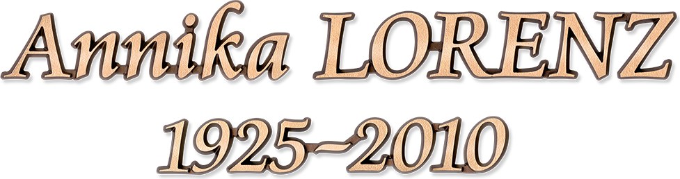 Inschriftplatte Lorenz aus Bronze und Aluminium