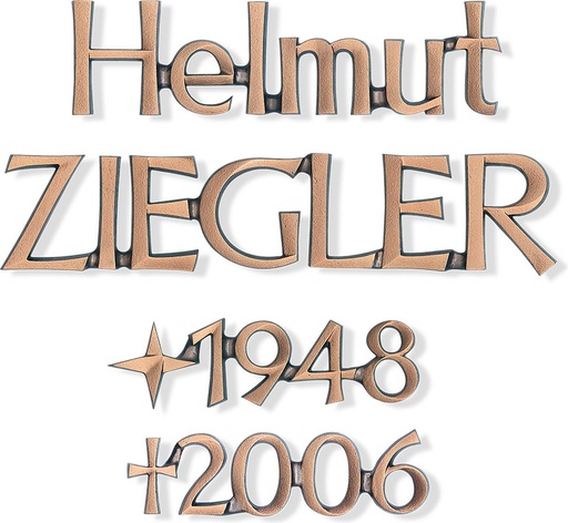 [ST-SZ001] Inschriftplatte Revant aus Bronze und Aluminium