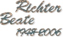 Inschriftplatte Richter, Bronze oder Aluminium, Stärke 6–15 mm