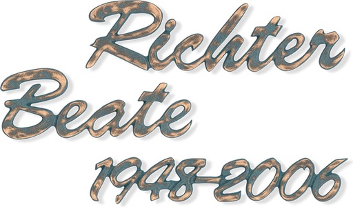 [ST-SZ043] Inschriftplatte Richter, Bronze oder Aluminium, Stärke 6–15 mm