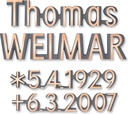 Inschriftplatte Weimar aus Bronze und Aluminium