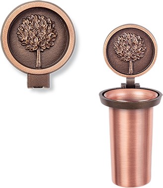 [ST-53308] Wandvase mit Baum für Grabstein, 8×7 cm