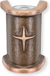 [ST-53030] Nástěnná váza na hrob, bronz, 10×7×5 cm
