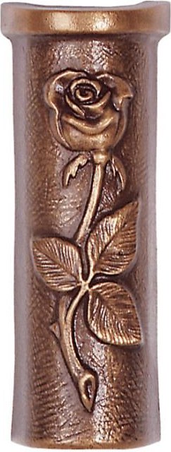 Wandvase aus Bronze für Grabstein, 18×7 cm