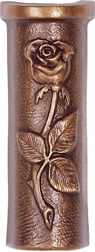 [ST-53024] Wandvase aus Bronze für Grabstein, 18×7 cm