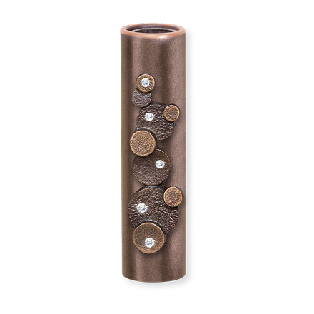 Nástěnná váza na hrob, bronz, výška 13 cm