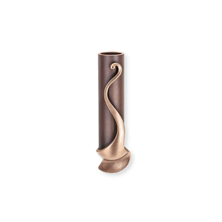Nástěnná váza na hrob, bronz, výška 16 cm
