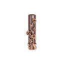 Wandvase aus Bronze für Grabstein, H: 16 cm, Ø: 5 cm