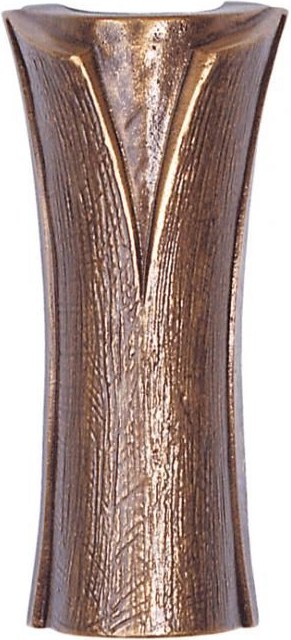 Wandvase aus Bronze für Grabstein, 18×8 cm