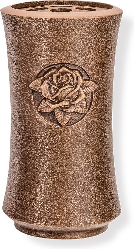 Nástěnná váza na náhrobek, bronz, výška 11 nebo 20 cm