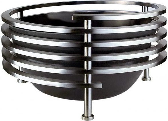 Edelstahlschale für Grabdekoration, H: 18 cm, Ø: 31 cm