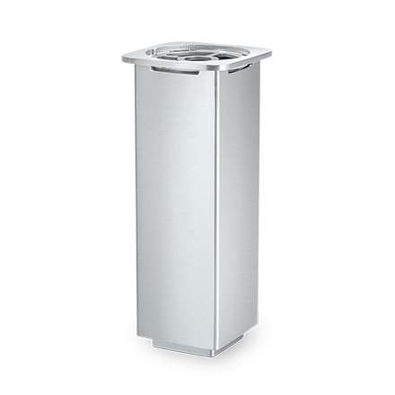 [ST-53287] Edelstahl-Vase für Grabstein, 25×10×10 cm