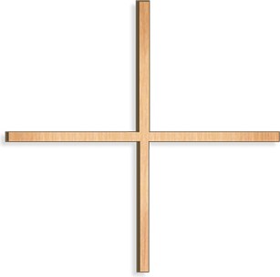 Rovnoramenný kříž na náhrobek, 8–30 cm, bronz nebo nerez