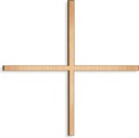 Rovnoramenný kříž na náhrobek, 8–30 cm, bronz nebo nerez