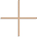 Rovnoramenný kříž na náhrobek, bronz, 12–25 cm