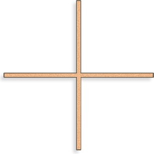 [ST-28021] Rovnoramenný kříž na náhrobek, bronz, 12–25 cm