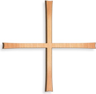 [ST-28036] Rovnoramenný kříž na náhrobek, bronz, 8–30 cm