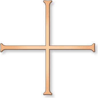 [ST-28069] Gleichschenkliges Kreuz zu Schriftzug »Lorenz«, 12×12 cm