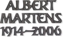 Rustikale Inschrift für Grabmal aus Bronze und Aluminium